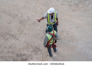 Construction Site And Civil Engineer Or Construction Engineer Inspec Work