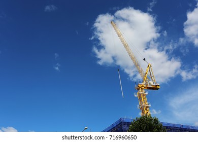 Construction site and clouds