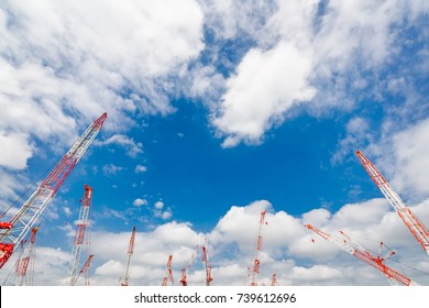 Construction site crane