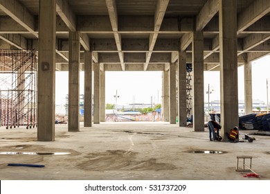 Construction site and crane   building