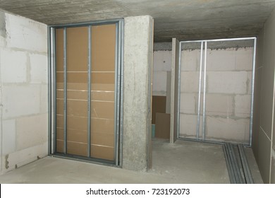 Construction Site, Drywall Installation