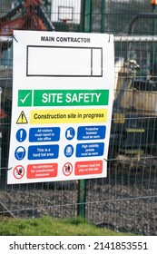Construction Site Health Safety Message Rules Stock Photo 2141853551 ...