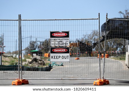 Construction site keep out sign