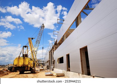Construction Site, construction machinery, bulldozer, excavation, factory