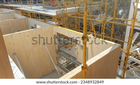Construction site for mass timber building
