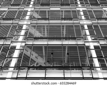 construction site or modern office development with metal framework - Shutterstock ID 655284469