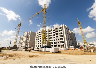 construction site on which to build high-rise buildings - Shutterstock ID 360656909