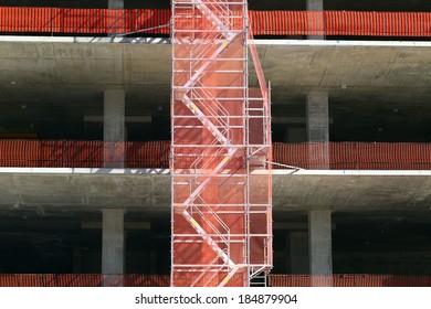 Construction Site With Orange Fencing