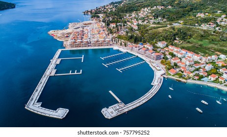 Construction site Portonovi, Montenegro from the air