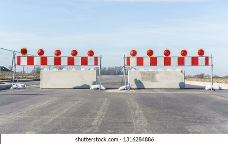 Baustelle und Straßenblock
