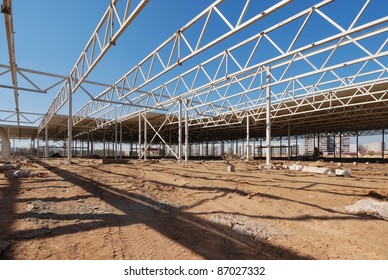 Construction site of shopping center