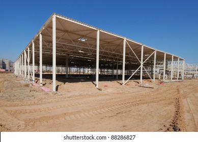 Construction site of shopping center