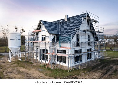 Construction site of a single-family house in Germany - Shutterstock ID 2264952091