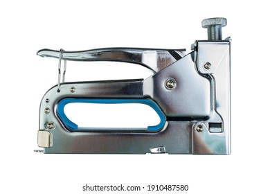construction stapler on white background. Tool. Top view