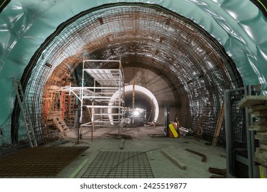 construction of a subway tunnel under the city - Powered by Shutterstock