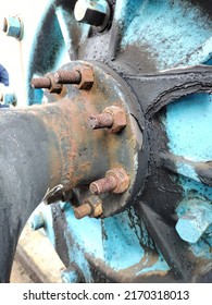 
Construction Suction Line On A Centrifugal Pump With A Flange Pipeline Installed Leak