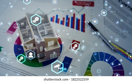 Construction technology concept. ConTech. Smart house. - Powered by Shutterstock - Get 15% off with code: PIKWIZARD15