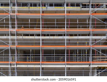 Construction theme showing a full frame scaffolding structure - Powered by Shutterstock