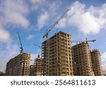 Construction of the third stage of a new residential complex 