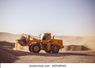 Construction Vehicles in Desert working 