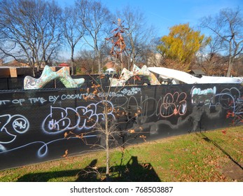 construction wall graffiti
