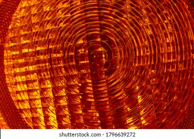 Construction warning light close-up texture
