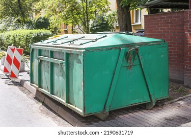 Construction Waste Container, Close Up