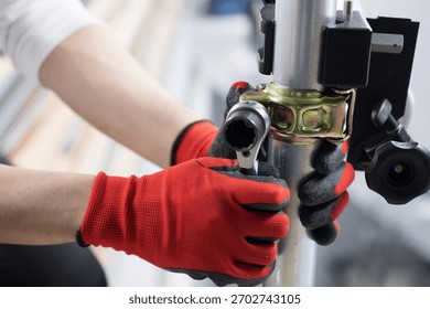 Construction work such as installing pipe clamps