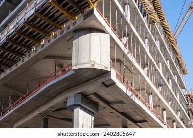 construction work uncompleted, abstract building architecture concept at the construction site