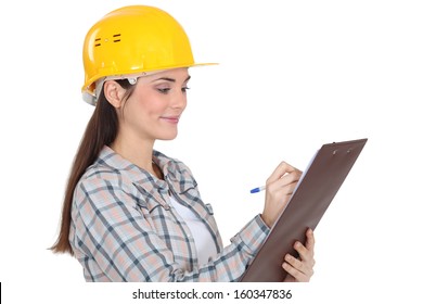 Construction Worker Clipboard Stock Photo 160347836 | Shutterstock