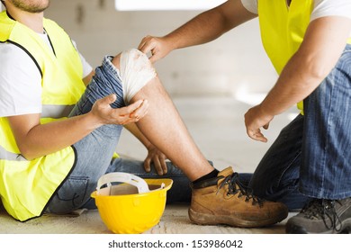 Construction worker has an accident while working on new house