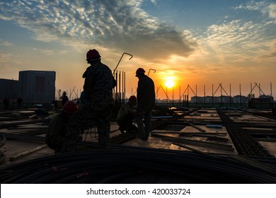 construction worker on construction site     