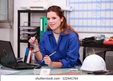 Construction Worker Ordering Parts