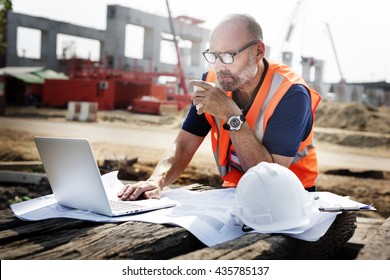 Construction Worker Planning Contractor Developer Concept