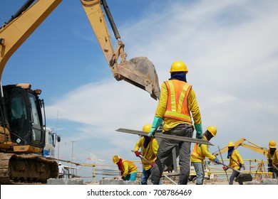 Construction Worker In Construction Site