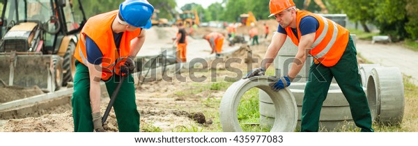 Construction Workers Carring Heavy Things Their Stock Photo (Edit Now ...