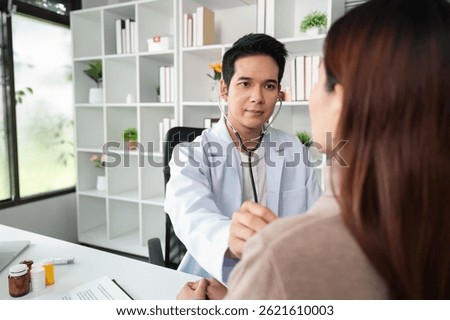Consultations with a general practitioner using a stethoscope