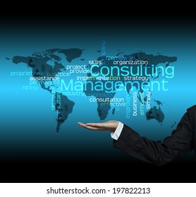 Consulting Management Concept - Hand Hold Business Trends Info