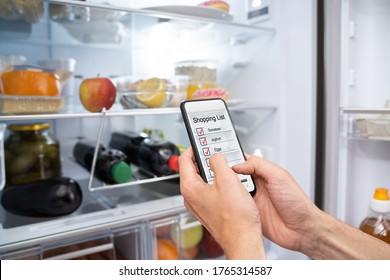 Consumer Grocery Shopping List App And Fridge