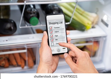 Consumer Grocery Shopping List App And Fridge