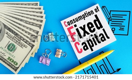 Consumption of fixed capital CFC is shown using a text