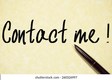 Contact Me Text Write On Paper 