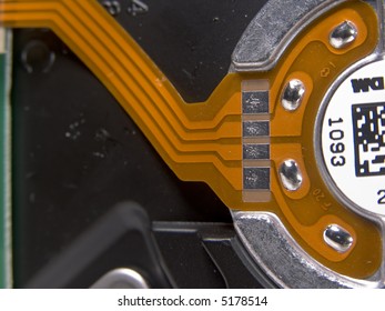 Contact Pads On Flexible Circuit To Control Hard Drive Spindle