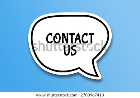Contact us chat bubble on yellow background