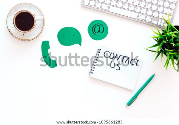 Contact Us Concept Lettering Contact Us Stock Photo Edit Now