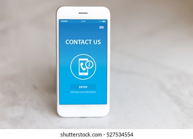CONTACT US CONCEPT ON SCREEN