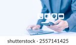 contact us concept. show the icon email, address, phone, call. help from mail websites digital technology, contact customer support, and business contact service.