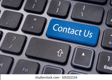 A 'contact us' message on keyboard, internet or online contact through website.