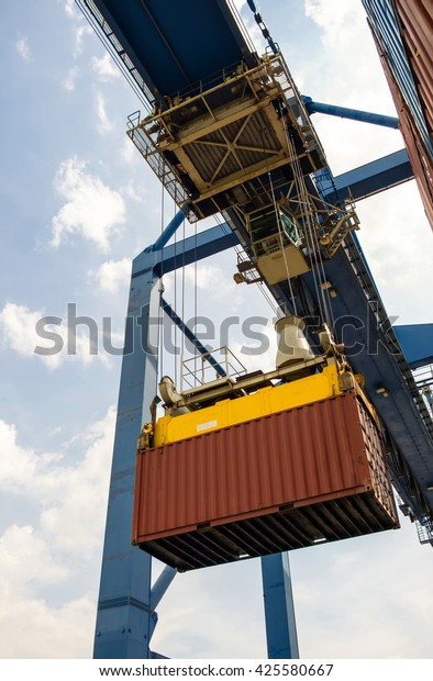 Container Box Operation Import Export Ship Stock Photo 425580667 ...