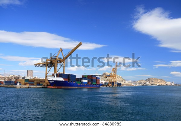 Container Cargo Pier Stock Photo 64680985 | Shutterstock